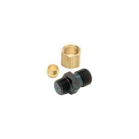 Alemite Mist Fitting, 14 In Tubex18 In Male Ptf Sae Special Short Thread, 118 In Oal, Brass, Black 381290-10